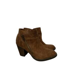 Rampage Ram-Erica Size 8.5 M Brown 3 in Heel Bootie Side Zip